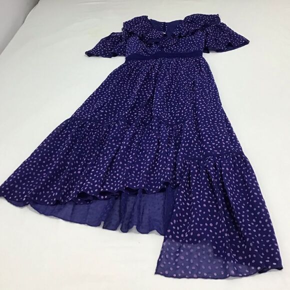 Anthropologie Three Floor Polka Dot Asymmetrical Hem Dress New Size 0 - Picture 11 of 12